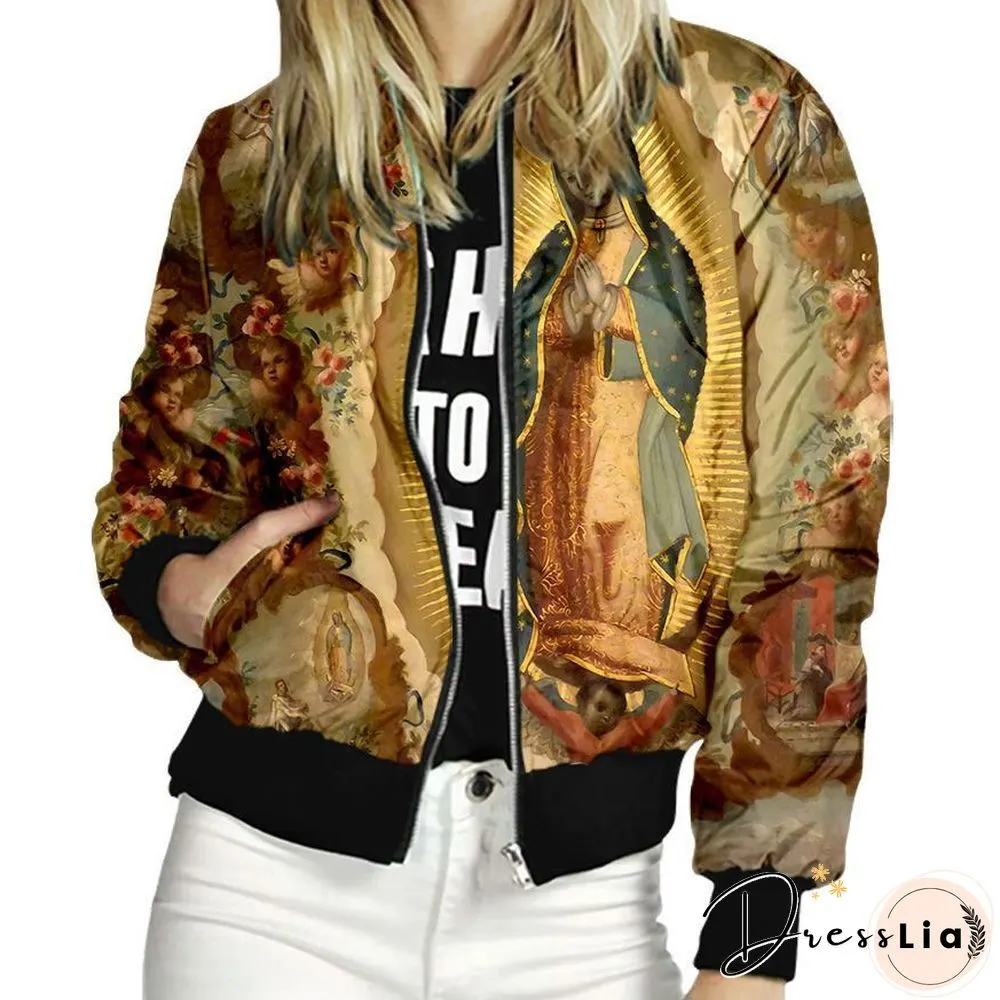 Long Sleeve The Madonna Printed Women Jacket