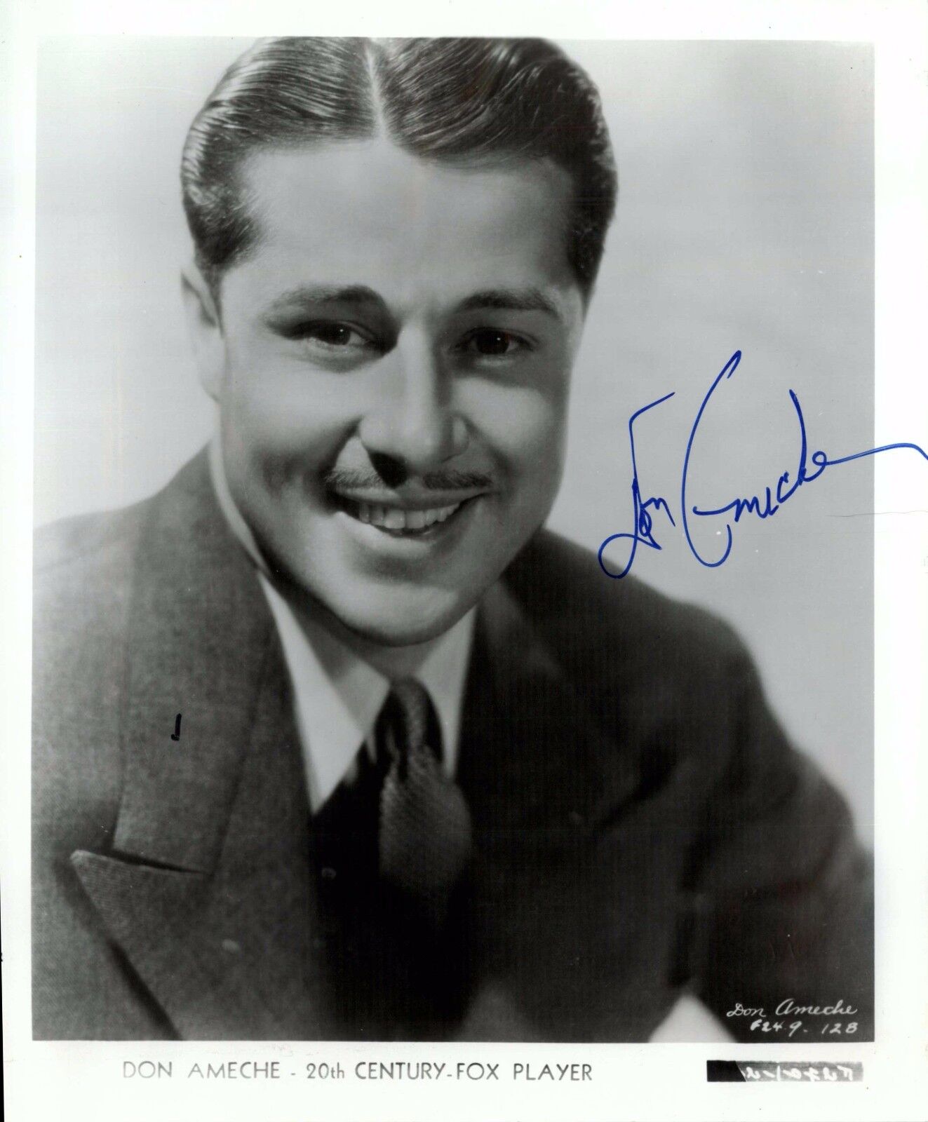 DON AMECHE (DECEASED) OSCAR WINNER SIGNED 8X10 JSA AUTHENTICATED COA #N38653