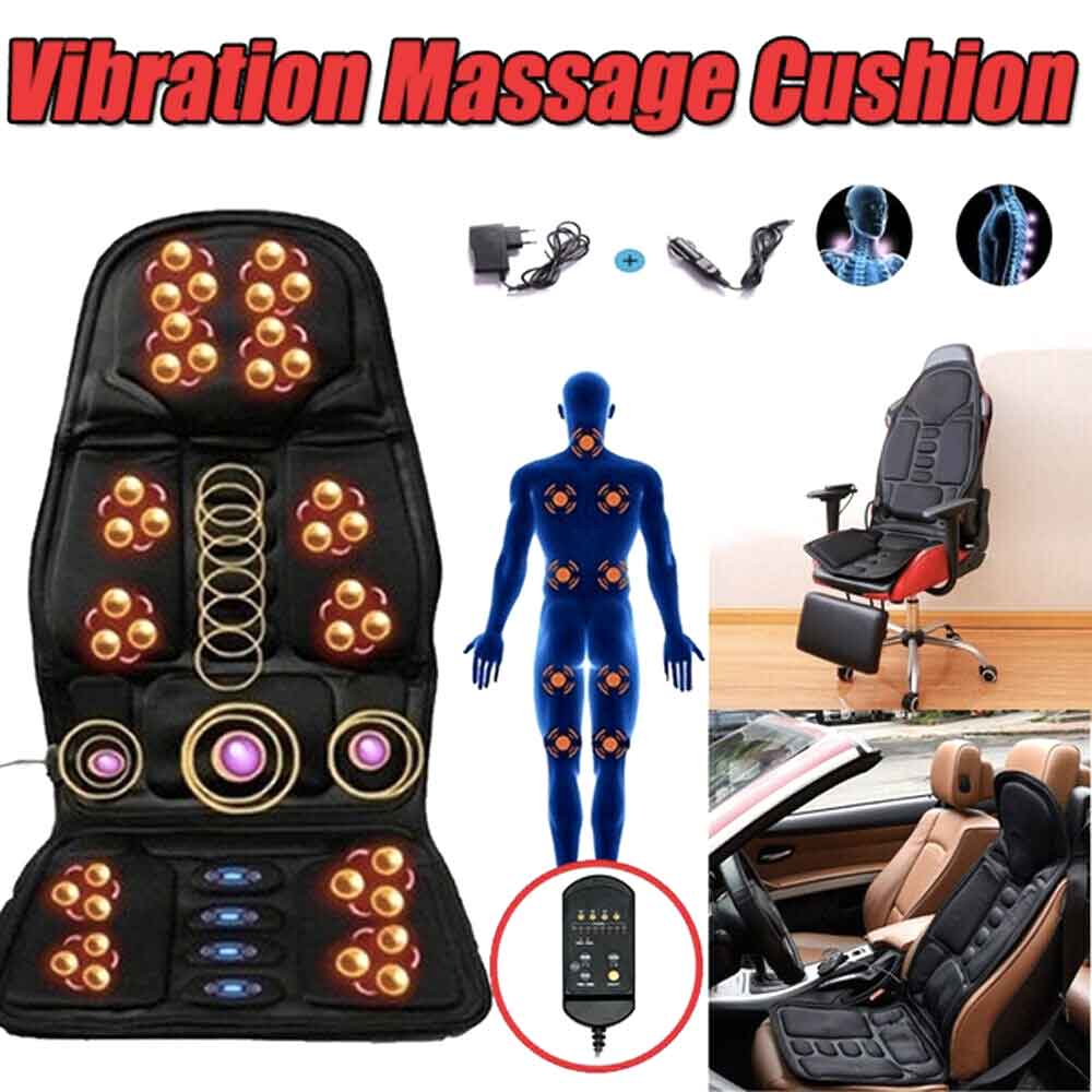 8 Mode Massage Chair Pad With Heated Back Neck Massager For Car And Home Seat Black Electric Car Massager