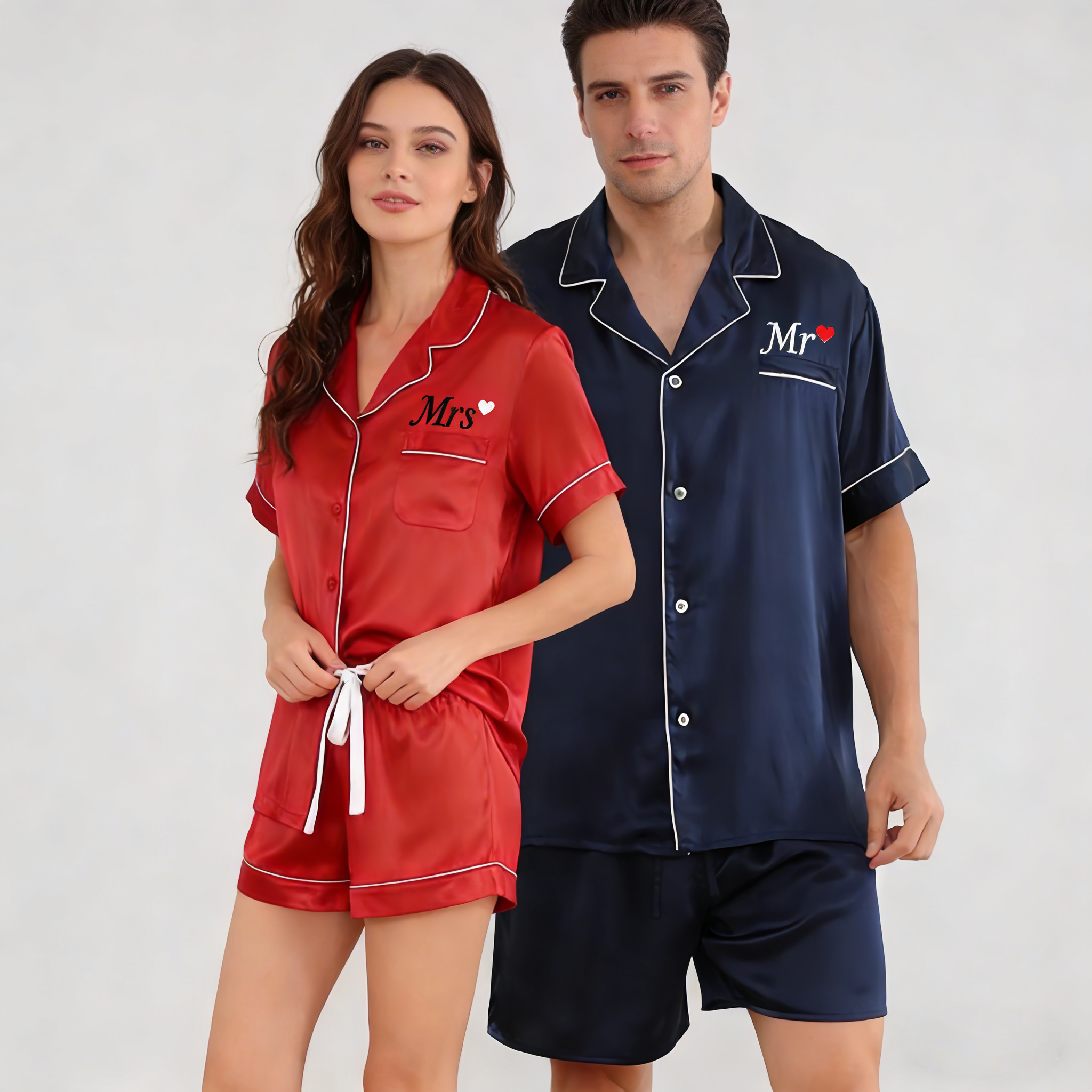 Men's Romantic Short Silk Pajamas REAL SILK LIFE