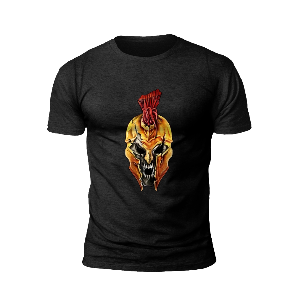 Spartan Warrior Skull T-Shirt