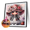 Diamond Painting-DIY Full Round Drill Cute Girl