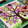 Pink Purple Button Tree DIY Button Art Painting Kit 30x30cm