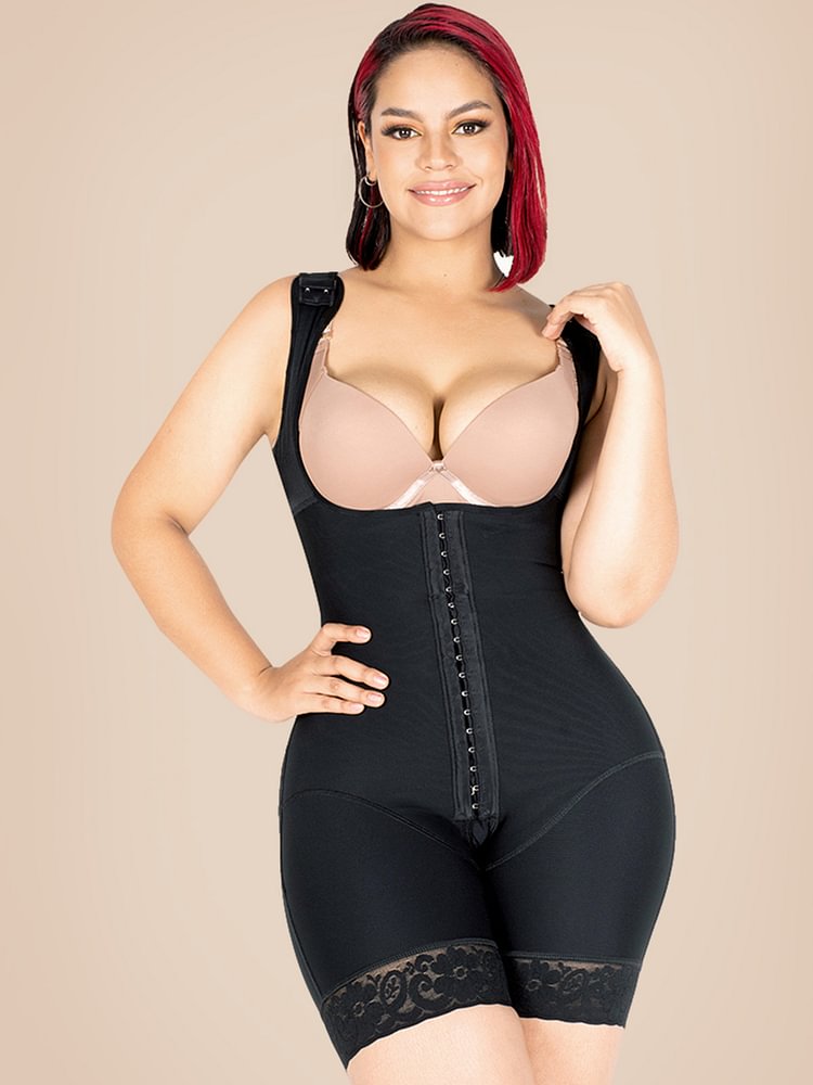 High Compression Garment Abdomen Control HOOK AND EYE CLOSURE Tummy Control  Adjustable Bodysuit