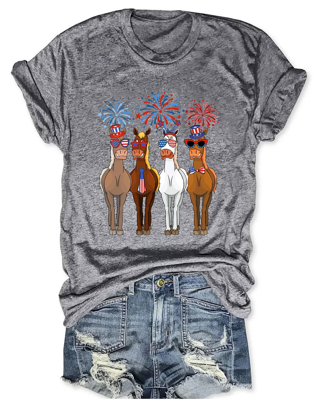 4th Of July Horses T-shirt