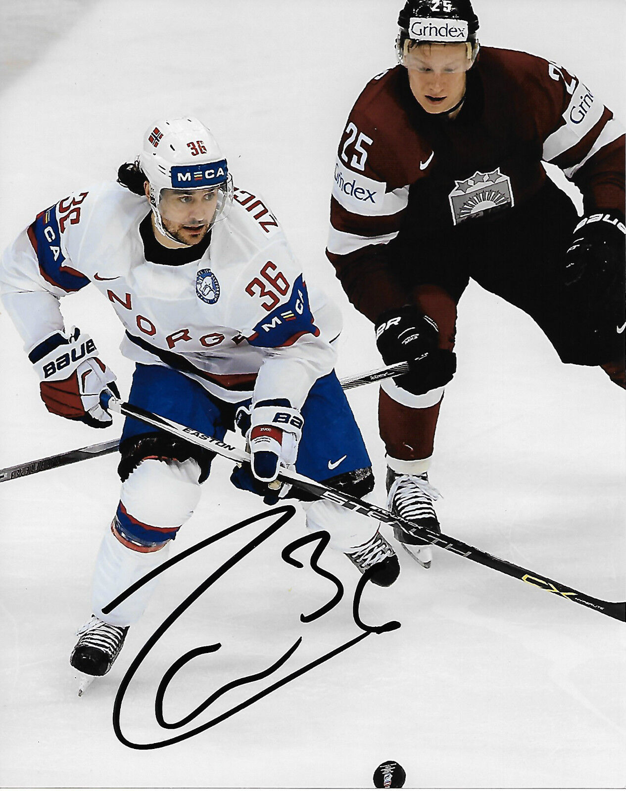 Norway Mats Zuccarello Autographed Signed 8x10 NHL Photo Poster painting COA E