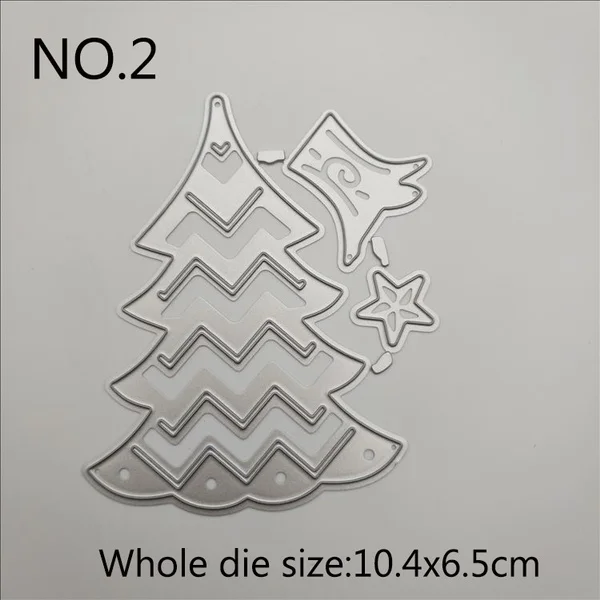 Christmas Tree Metal Cutting Dies Christmas Stencil For DIY Scrapbooking Paper Card Decorative Craft Embossing Die Cuts New