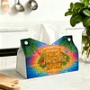 DIY Diamond Art Tissue Box Holder Best Mom PULeather Diamond Art Desktop Organizer Resin Rhinestone Storage Organizers Gem Art Home Office Decor Craft Gift for Women
