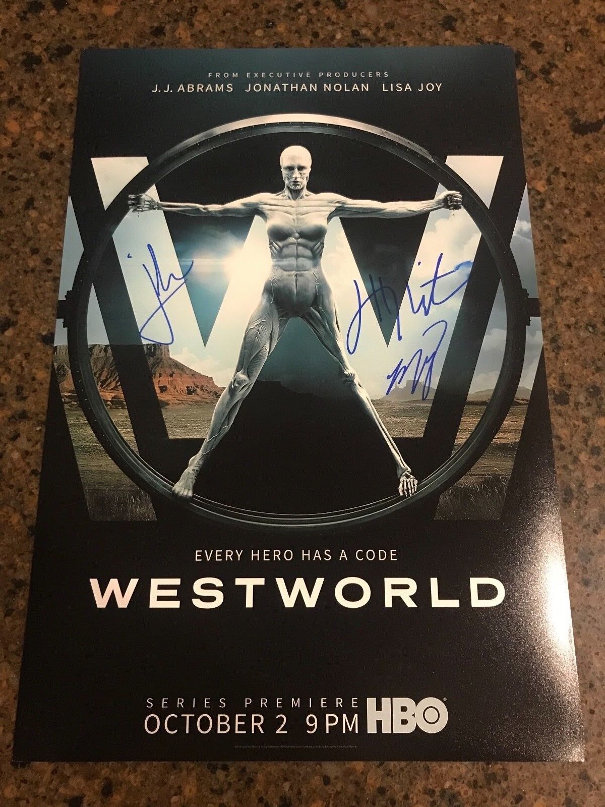 * WESTWORLD * signed autographed 12x18 Photo Poster painting poster * WRIGHT, NOLAN, JOY * 1