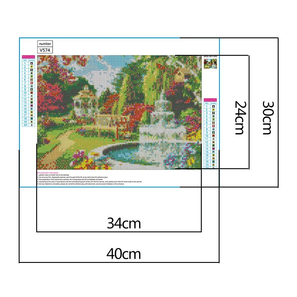 Diamond Painting - Full Round Drill - Courtyard(40*30cm)