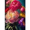 (Big Size)Peony - 11CT Stamped Cross Stitch - 40*60cm - Flower