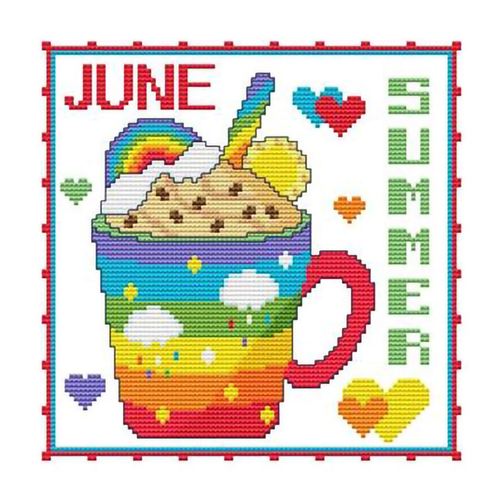 

Cup - 11CT Stamped Cross Stitch - 36*36CM, 501 Original