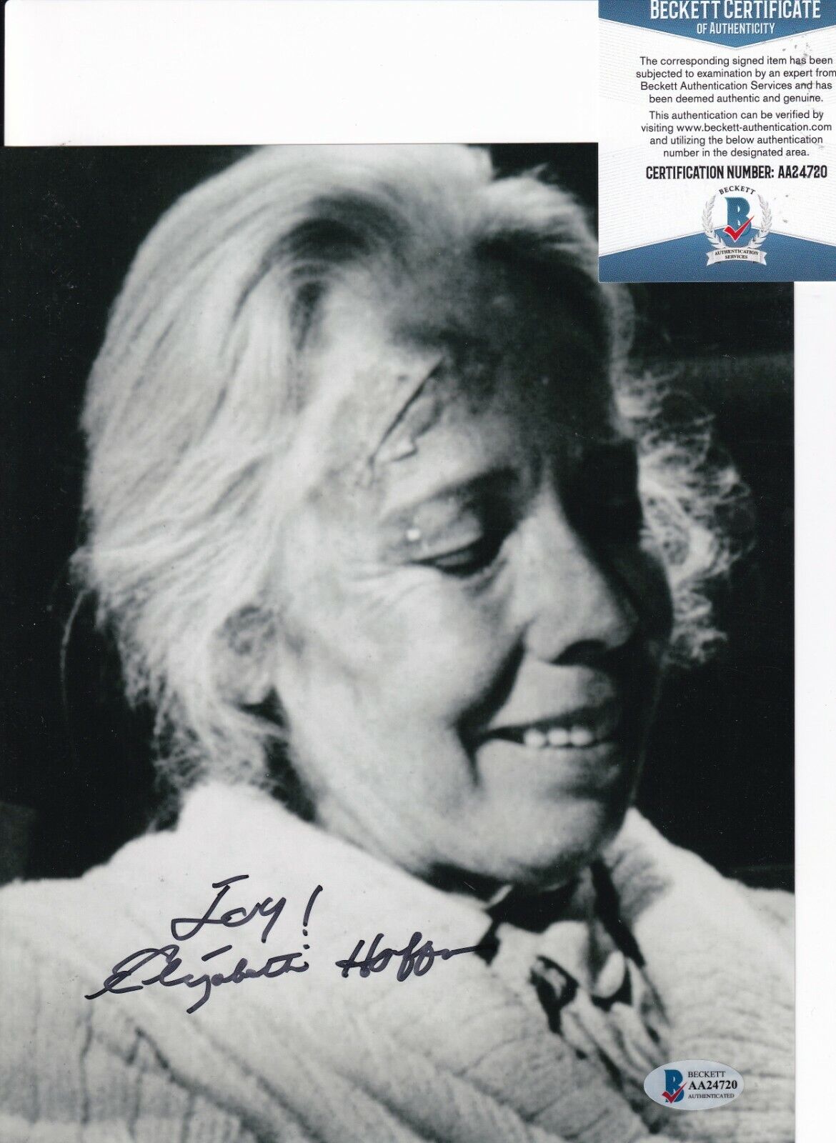 ELIZABETH HOFFMAN signed (FEAR NO EVIL) Movie 8X10 Photo Poster painting BECKETT BAS AA24720