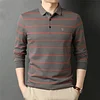 Cotton Striped Polo Shirt [10 Colors]