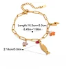 Colorful Nature Stone Ocean Theme 18K Golden Bracelet