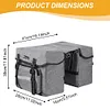 Bike Rear Rack Double Pannier Bag for Cycling Traveling Commuting (Graphite Grey)