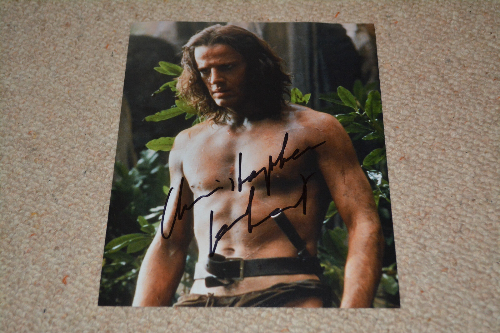 CHRISTOPHER LAMBERT signed autograph In Person 8x10 20x25 cm GREYSTOKE