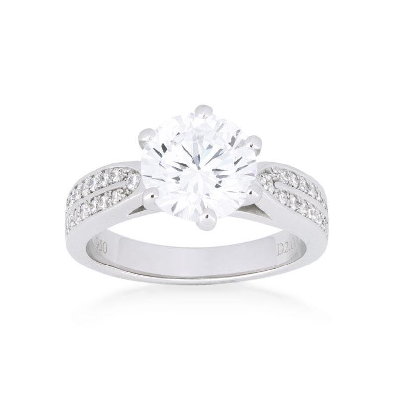 3.ct Solitaire Ring With Cubic Zirconia Stone