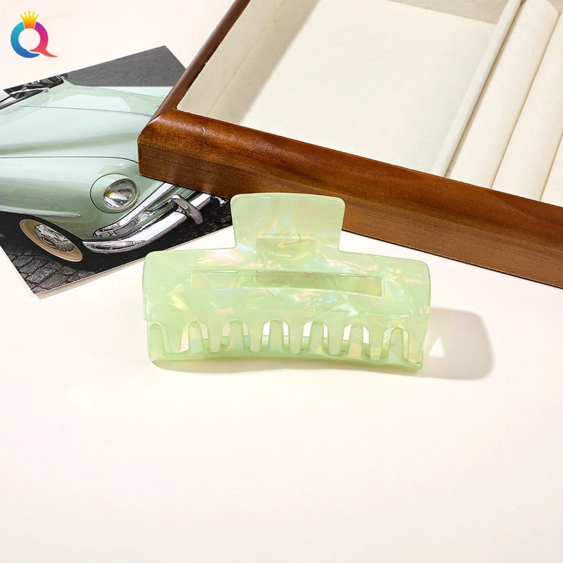 Women’s Minimalist Classic Style Solid Color PVC Hair Claws