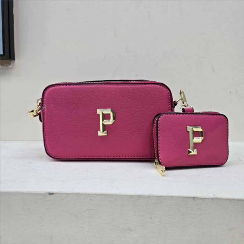 Women’s Medium Pu Leather Letter Solid Color Classic Style Streetwear Square Zipper Square Bag