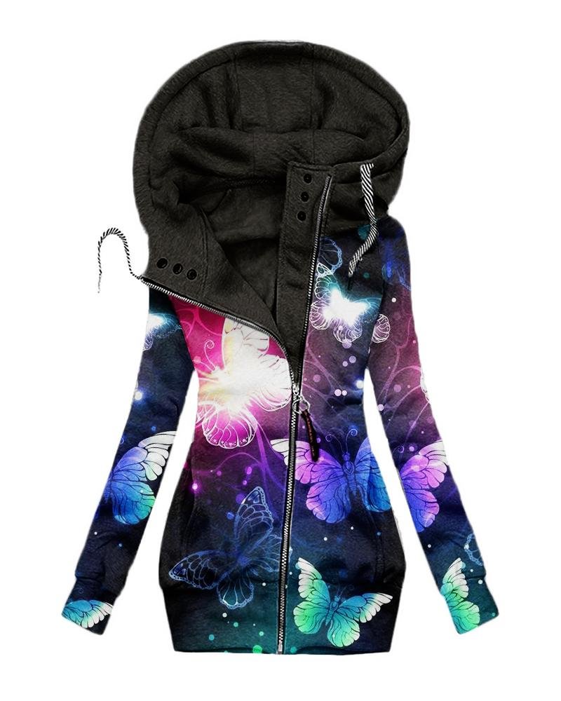 Women's Hooded Sweat printed Jacket16