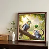 Diamond Painting-DIY Full Round Drill Parrot Cat(40*40 CM)