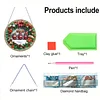 2D Flat DIY Xmas Wreath Diamond Art Pendant Double-Sided Diamond Painting Set