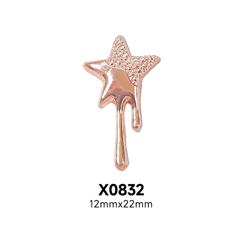 New Nail Art Crock Heart Retro Punk Style Sweet Cool Asymmetric Star Butterfly Alloy Jewelry Diamond DIY Accessories