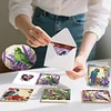 6Pcs Diamond Painting Flowers and Birds Greeting Card Set with Envelopes for Beginner Adult Holiday Gifts