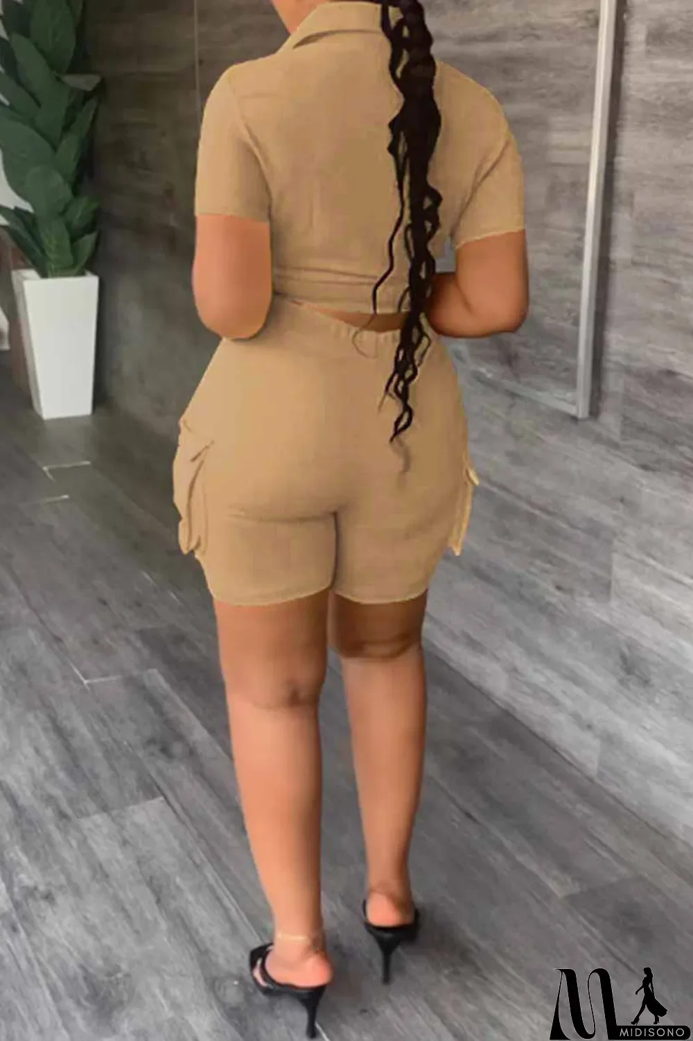 MidiSono - Sky Blue Casual Street Print Letter Turndown Collar Short Sleeve Two Pieces