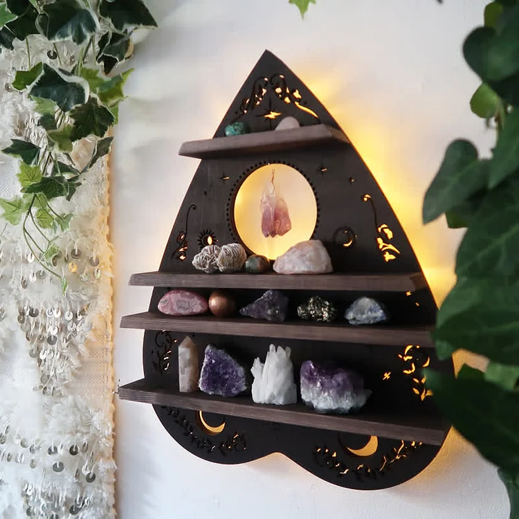 Olivenorma Inverted Moon Heart Crystal Shelf