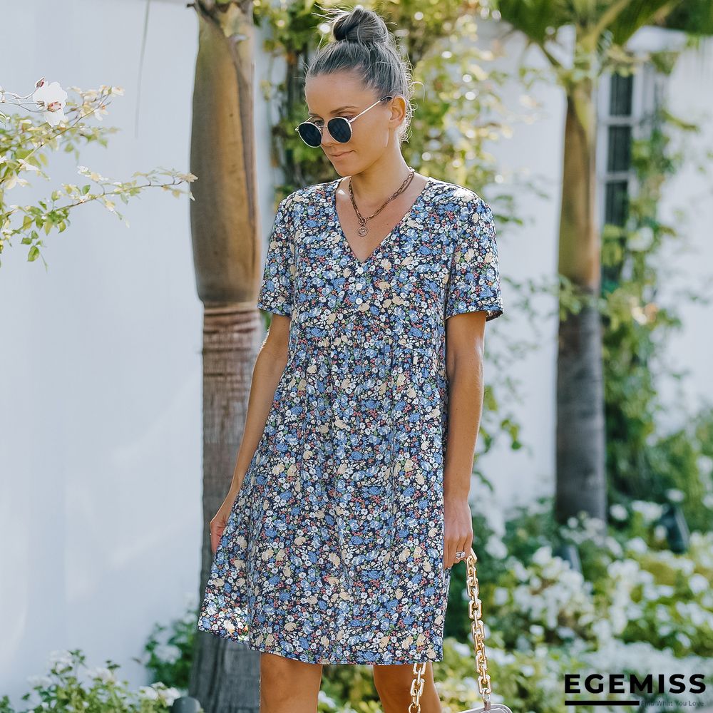Floral Printed Dress | EGEMISS