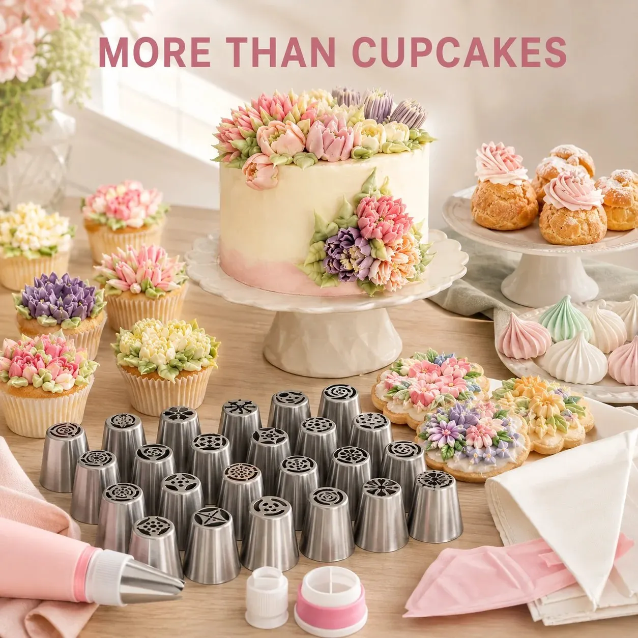 Piping kit for cakes cookies cupcakes macarons and pastries