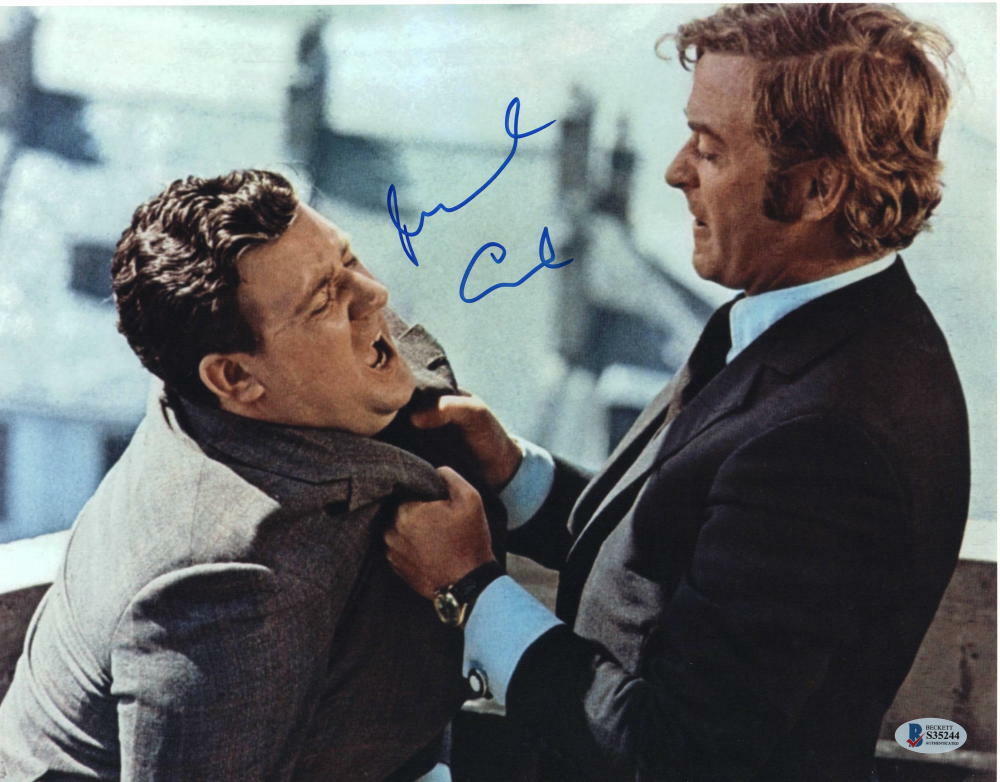 MICHAEL CAINE SIGNED AUTOGRAPH 11x14 Photo Poster painting - ALFIE, THE ITALIAN JOB DARK KNIGHT