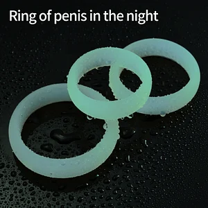 3pcs Luminous Silicone Cock Ring Penis Ring Delay Ejaculation For Men