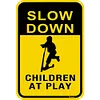Yard Road Outdoor&ldquo;SLOW DOWN CHILDREN AT PLAY&rdquo; - Vintage Metal Signs(8*12Inch/12*24Inch) - Warning