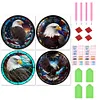 4pcs Diamond Painting -DIY Round Drill Stained Glass Animal