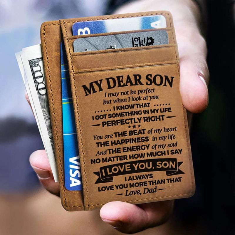 Unique Gift Dad To Son - The Energy Of My Soul - Card Wallet