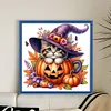 Pumpkin Cat-11CT Stamped Cross Stitch 40*40cm/15.75*15.75in