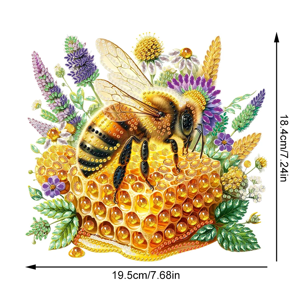 Acrylic Bee Diamond Painting Hanging Pendant for Home Wall Decor (Bee Honey)