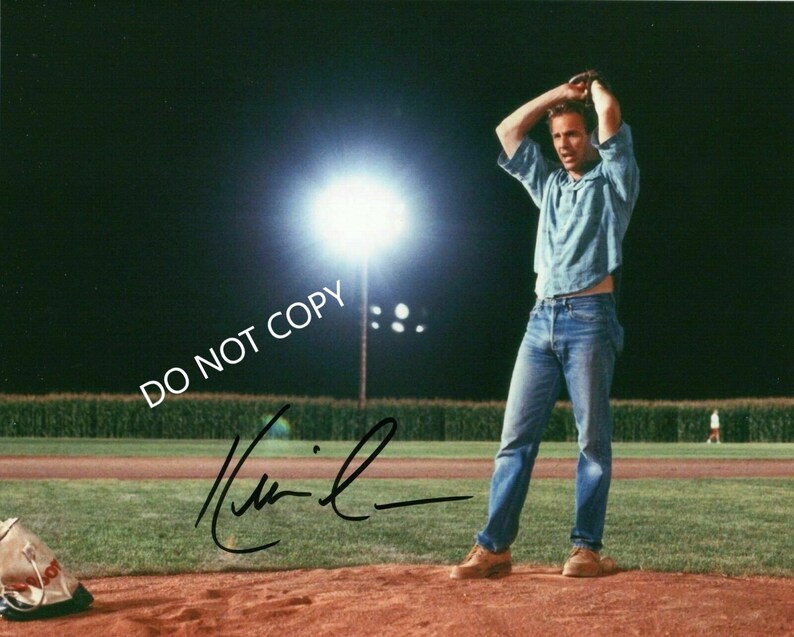 Kevin Costner  Field Of Dreams  8 x10 20x25 cm Autographed Hand Signed Photo Poster painting