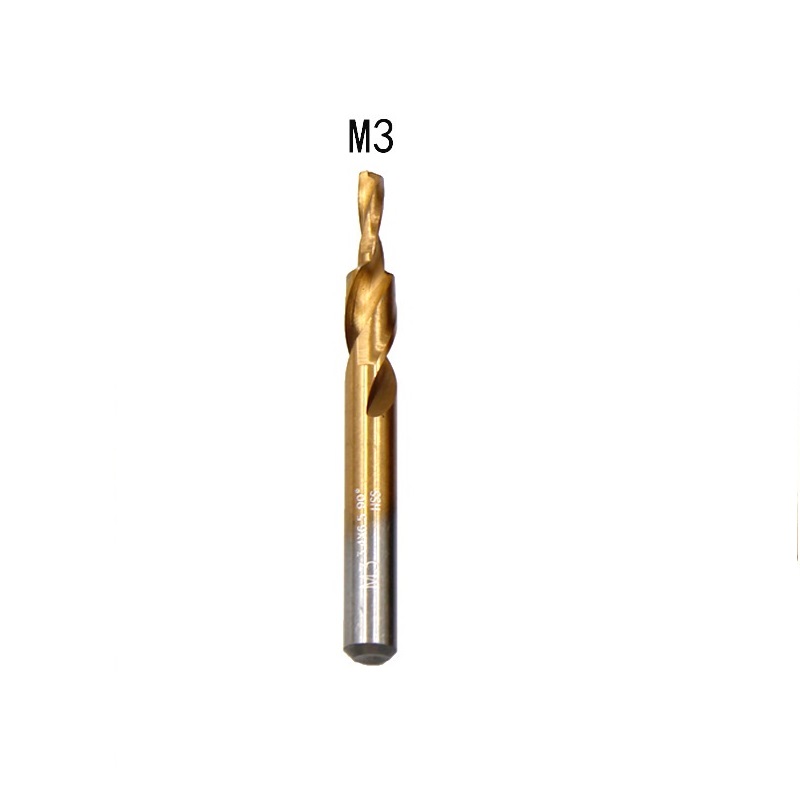 

M3-M10 90 Degree Titanium Plated HSS Step Drill Bits M35 Twist Ladder Drill, M5, 501 Original