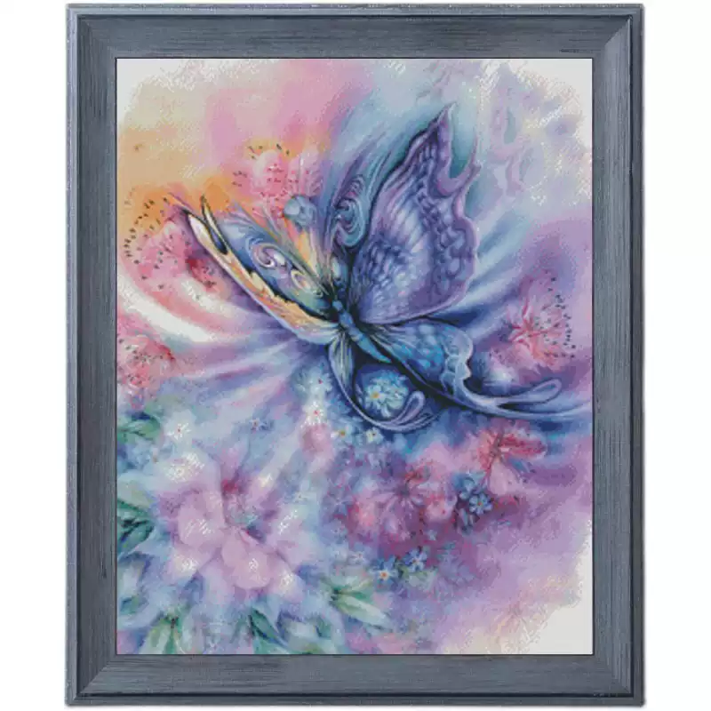 【Xiaobai Brand】Butterfly Freedom Full 14CT Pre-stamped Canvas(53*64cm) 90 Colors Cross Stitch
