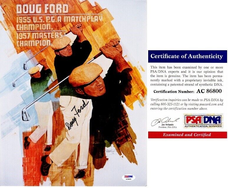 Doug Ford Signed Golf 11x14 Photo Poster painting - PSA/DNA Certificate of Authenticity COA