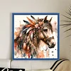 Horse-Partial 11CT Stamped Cross Stitch Bead Embroidery 36*36cm/14.17*14.17in tapestrymarket