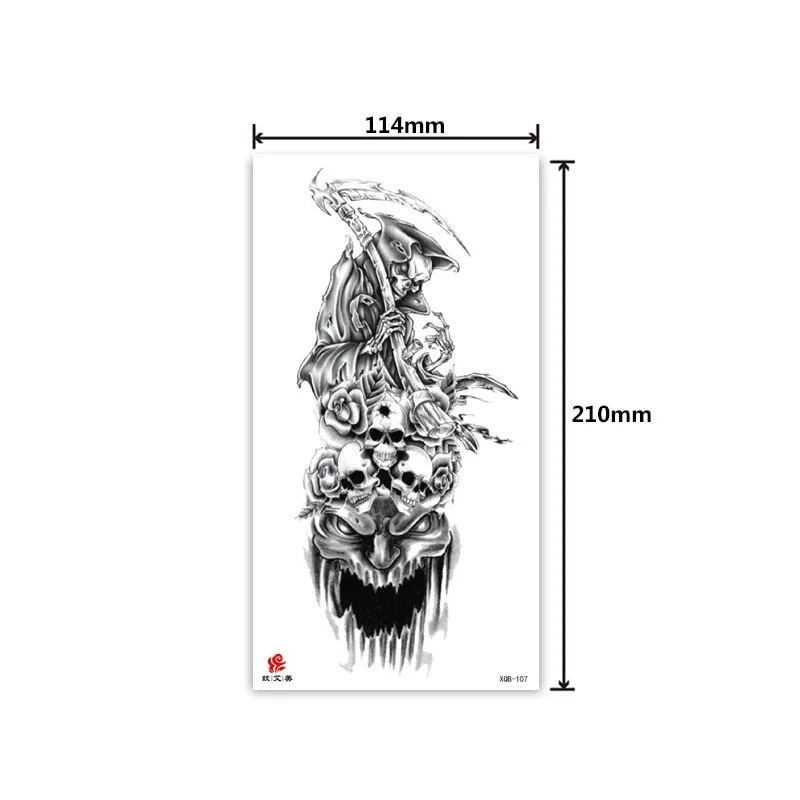 Half-arm waterproof tattoo stickers arm fierce wolf head animal arm lasting cross-border European and American tattoo stickers