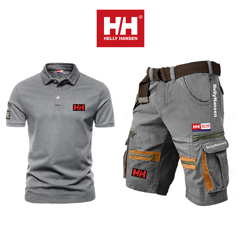 Conjunto de verão para atividades ao ar livre para homem Helly Hansen® (polo + calções cargo)