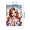 >SALE<Full Embroidery Eco-cotton Thread 11CT Print Winter Girl Cross Stitch 50x65cm