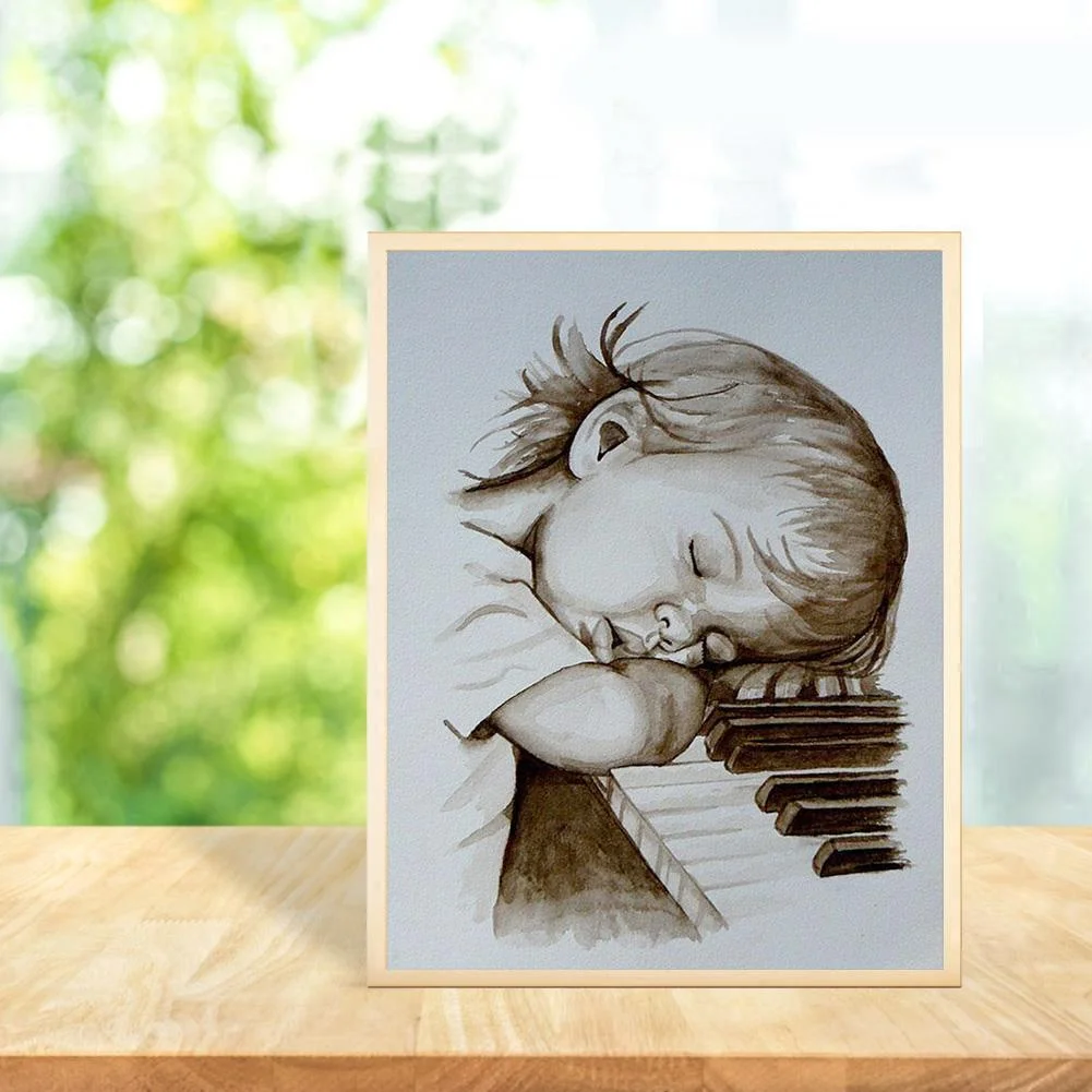 Diamond Painting - Full Round Drill - Sleeping Girl(30*40cm)