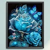 Blue Rose - 11CT Stamped Cross Stitch 40*50cm